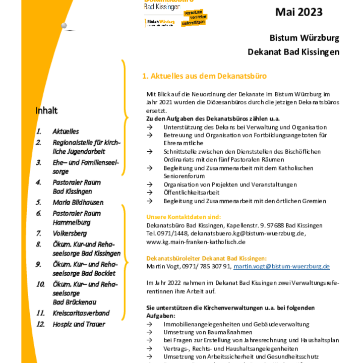 Newsletter Mai 2023